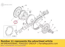 bedek katrol ant. Mobiel van Piaggio Group, met onderdeel nummer AP3MEA000840, bestel je hier online: