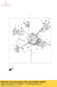 yamaha 3B4131600000 tuyau de refoulement 1 - La partie au fond