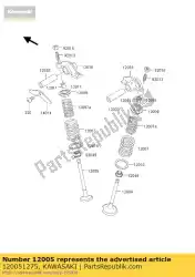 Here you can order the valve-exhaust from Kawasaki, with part number 120051275: