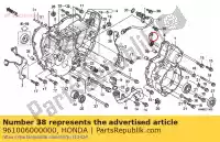 961006000000, Honda, Rodamiento, bola radial, 6000 honda  (a) general export kph england (b) (b) usa (e) england belgium cb cbrr (g) japanese domestic / nc23-100 clm little cub (x) japan cmx cr crf f (e) fes fwd (d) general export england australia france germany mtx nes p (a) netherlands pa mb5 (z) nethe, Nuevo