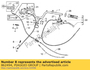 aprilia 862494 pipe fitting - Bottom side