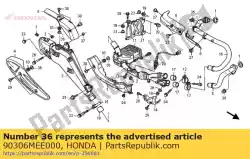 Ici, vous pouvez commander le col, cache silencieux auprès de Honda , avec le numéro de pièce 90306MEE000: