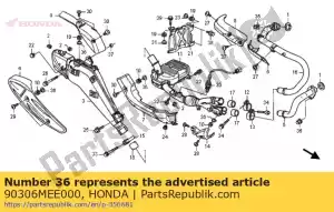 honda 90306MEE000 col, cache silencieux - La partie au fond