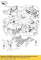 Ici, vous pouvez commander le harnais, sub zx1200-b1 auprès de Kawasaki , avec le numéro de pièce 260301959: