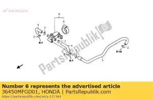 Honda 36450MFGD01 conjunto de válvula, ej. inyección de aire - Lado inferior