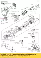 131070168, Kawasaki, eixo, lado da embreagem unidirecional zx600 kawasaki  zx 600 636 2007 2008 2009 2010 2011 2012 2013 2014 2015 2016 2017 2018 2019 2021, Novo