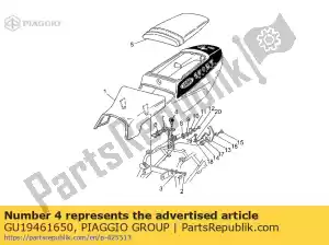 Piaggio Group GU19461650 espaçador de borracha - Lado inferior