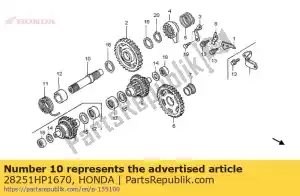Honda 28251HP1670 fuso, kick starter - Lado inferior