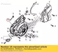 91303MJ0003, Honda, oring, 6.5x2.2 (arai) honda  cbr 1000 1100 1800 2008 2009 2010 2011 2012 2013 2017 2018 2019 2020, Nuevo