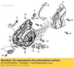 Aquí puede pedir oring, 6. 5x2. 2 (arai) de Honda , con el número de pieza 91303MJ0003: