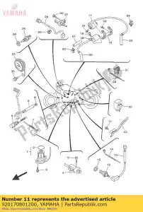 yamaha 920170801200 bolt, button head - Bottom side