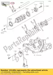 Qui puoi ordinare forcella-shift, ingresso da Kawasaki , con numero parte 131400048: