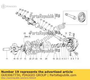 Piaggio Group GU03067730 screw m8x25 - Bottom side