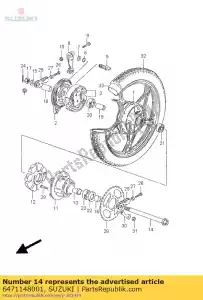 Suzuki 6471148001 eixo - Lado inferior