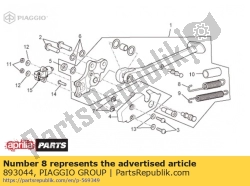 Aprilia 893044, Seitliche standfeder, OEM: Aprilia 893044