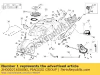 2H000216000NI, Piaggio Group, depósito de combustible pintado en negro mate aprilia rsv rsv4 1000 2013, Nuevo