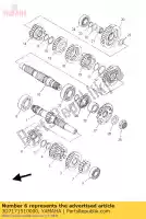 3D7171510000, Yamaha, engrenagem, 5º pinhão yamaha  wr 250 2008 2009 2010 2011 2012 2013 2014 2015 2016 2017 2018 2019 2020, Novo