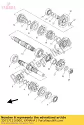 Aqui você pode pedir o engrenagem, 5º pinhão em Yamaha , com o número da peça 3D7171510000: