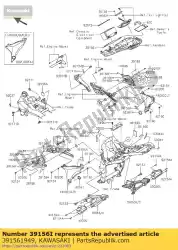 Here you can order the pad,cord cover zr800bff from Kawasaki, with part number 391561949: