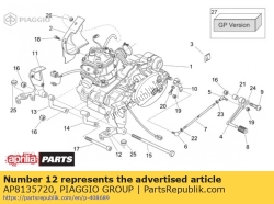 Aprilia AP8135720, Voor lh eng. bord, OEM: Aprilia AP8135720