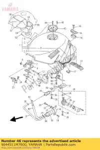 yamaha 9044511M7800 mangueira (l1000) - Lado inferior