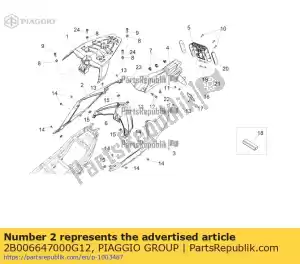 Piaggio Group 2B006647000G12 código dx - Lado inferior