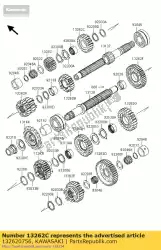 Aquí puede pedir engranaje, entrada superior, 22t zr1000daf de Kawasaki , con el número de pieza 132620756: