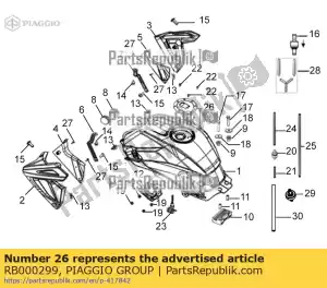 Piaggio Group RB000299 tanque - Lado inferior