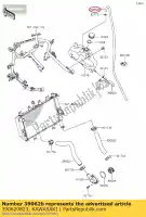 390620823, Kawasaki, 01 hose-cooling,over flow kawasaki  400 2018 2019 2020 2021, New