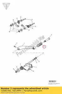 triumph T2080766 rubber gearchange pedal - Bottom side