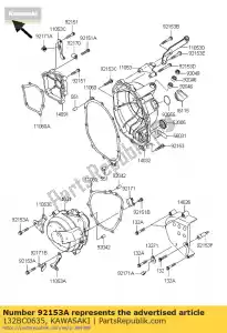 kawasaki 132BC0635 bolt-flanged-small,6x35 zx636d - Bottom side