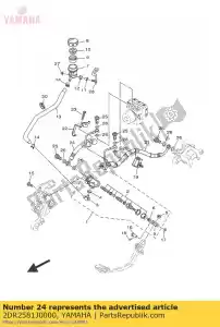 yamaha 2DR2581J0000 flexible, frein 4 - La partie au fond