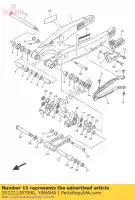 2S2221287000, Yamaha, copertura, spinta 1 yamaha  wr yz 125 250 450 2007 2008 2009 2010 2011 2012 2013 2014 2015 2016 2017 2018 2019 2020 2021, Nuovo