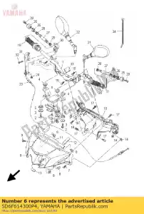 yamaha 5D6F614300P4 bekleding, stuur u - Onderkant
