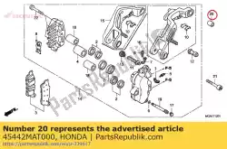 Ici, vous pouvez commander le col, l. Support d'étrier auprès de Honda , avec le numéro de pièce 45442MAT000: