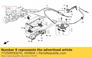 Honda 77250MJG670 fang assy, ??r sadd - Unterseite