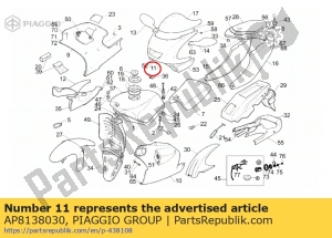 aprilia AP8138030 125 1992-1994 - Lado inferior