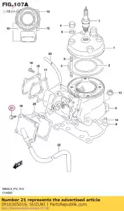 suzuki 0910305016 bout - Onderkant
