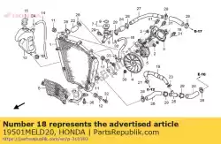 Here you can order the hose a, r. Radiator from Honda, with part number 19501MELD20: