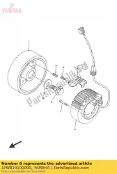 stator assy van Yamaha, met onderdeel nummer 1PW814100000, bestel je hier online: