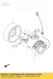 yamaha 1PW814100000 stator assy - Onderkant