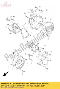 yamaha 4XV154610000 uszczelka, pokrywa skrzyni korbowej 2 - Dół