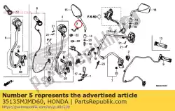 Aqui você pode pedir o cordão de aperto em Honda , com o número da peça 35135MJMD60: