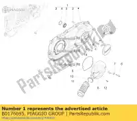 B0176695, Piaggio Group, couvercle de transmission cpl. piaggio vespa fly gts super liberty lt lx lxv primavera rp8m45410 rp8m79100 s sprint vespa gts super zapm798g 125 150 2012 2014 2015 2016 2017 2018 2019, Nouveau