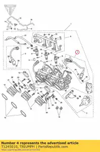 triumph T1245010 gasklep pos-sensor secundair - Onderkant