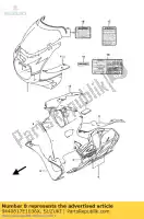 9440817E1036X, Suzuki, assy de carenagem suzuki gsx r 750 1992, Novo