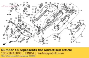 honda 18371MAT000 band, muffler - Bottom side