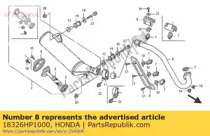 honda 18326HP1000 beschermer, ex. pijp - Onderkant