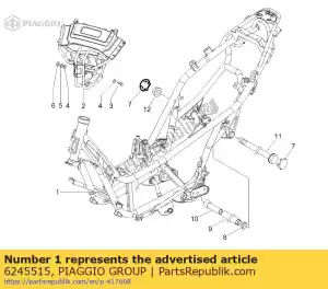 Piaggio Group 6245515 cadre nexus - La partie au fond