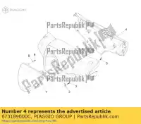 673189000C, Piaggio Group, coperchio manubrio posteriore piaggio liberty zapc51101, zapm78103, zapc51103 0 50 2011 2016 2017, Nuovo